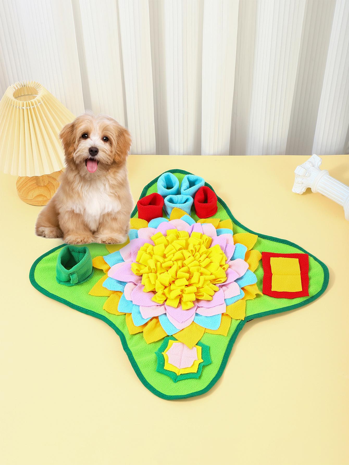 New Cross-Border Pet Sniffing Mat: Dog Training & Puzzle Slow Feeder Toy 48x48 cm зелёный