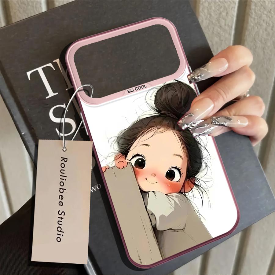 Case for iPhone 17 Pro Max XR 12 14 15 Plus 13 Pro XS Air 16 11 Back Phone Cover Cute Angry Girl