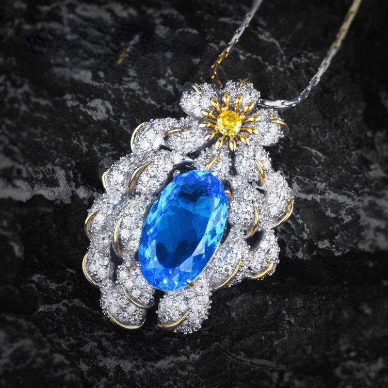 SACE GEMS Classic Copper Alloy Zircon Women Pendant Necklace Fashion Gift