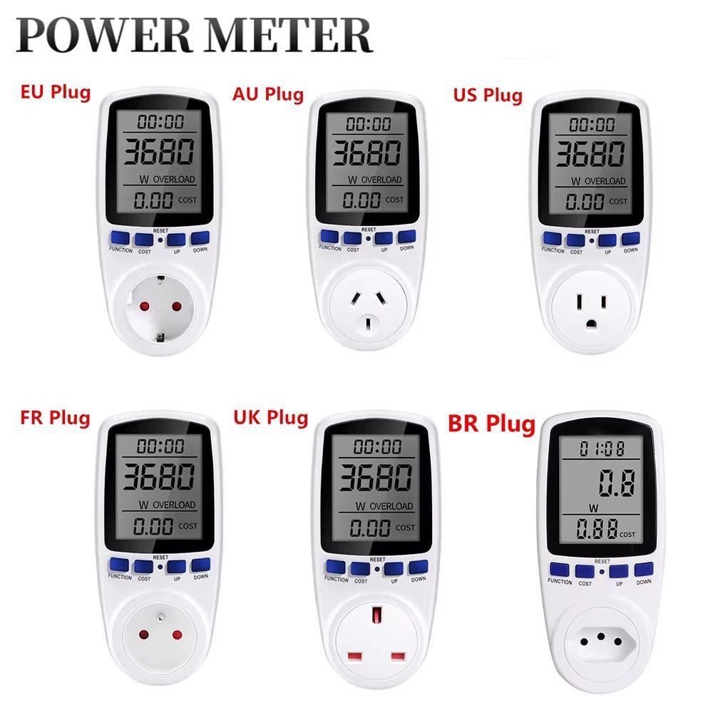 220V 110V Digital LCD Wattmeter Digital Display Energy Meter Wattage Meter  Power Monitoring