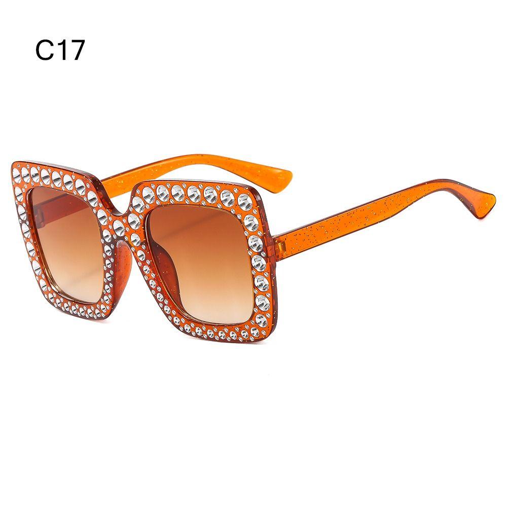 Crystal Oversized Sunglasses for Women Rhinestone Square Diamond Sun Glasses Retro Big Frame Sparkling Eyewear  New
