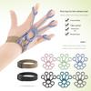 Silicone Five-Finger Grip Strengthener & Wrist Strap Finger Stretcher