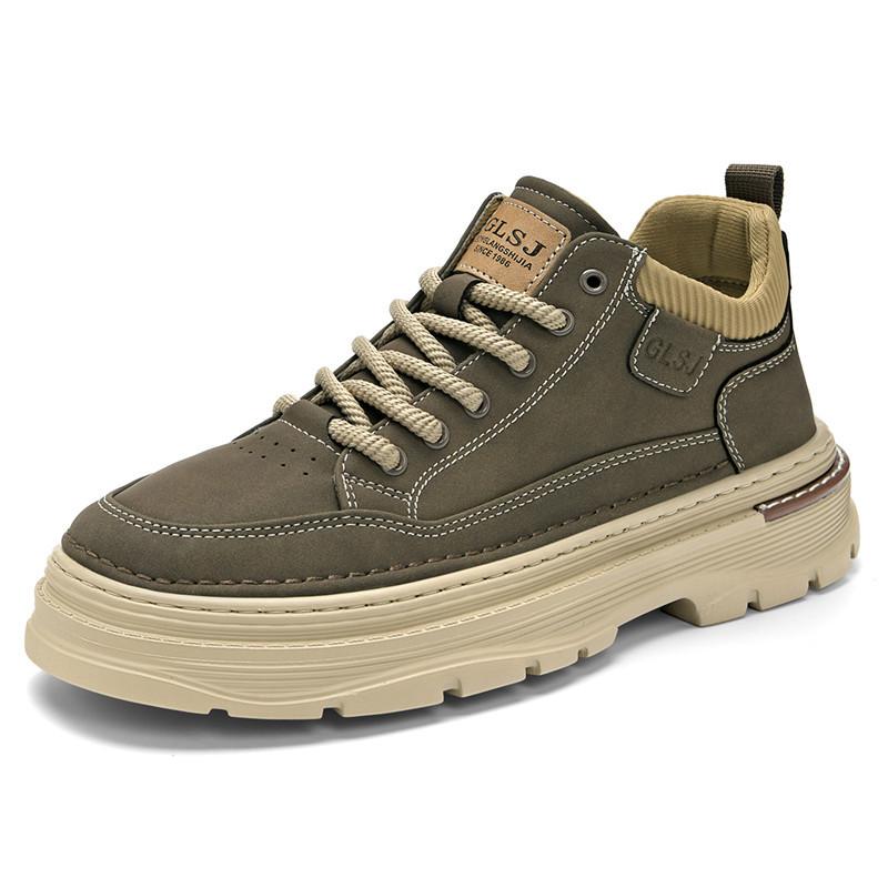 Brittiska herrskor Andningsbara Arbets- Affärsskor Höjdökande Casual Läderskor Mjuk Sula Sportskor Herrskor