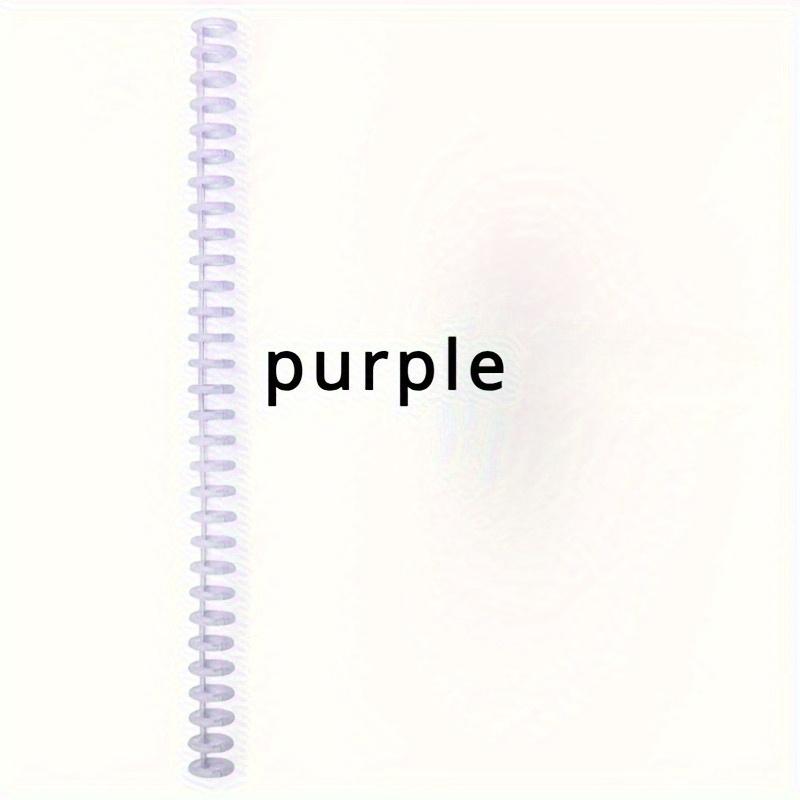 30 Holes Loose-Leaf Plastic Binding Ring Spring Spiral Rings Binder Strip for A4 Paper Notebook Stationery Office Supplies - PP Material