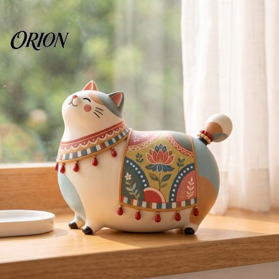 Funny Pet Statues Dachshund Cat/Dog Ornament, Handmade Resin Decorative Figurine, Artistic Themed Rustic Crafts Home Decor Statue for Living Room Desk