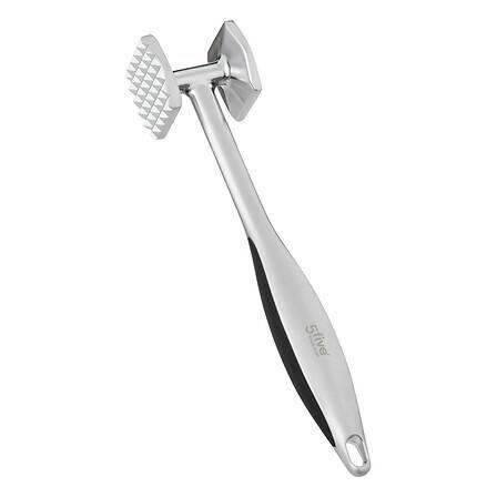 MEAT PUNCHER made of stainless steel with a rubber handle