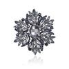 Fashion Alloy Large Crystal Glass Brooch Exaggerated Creative Women'S Sweater Coat Corsage Ornament Pin