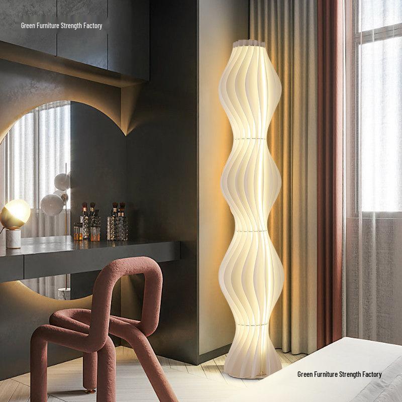Nordic Cream Grass Skirt Floor Lamp for Bedroom & Living Room - High-End INS Style Atmosphere Decor.
