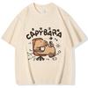 Funny Capybara Printed T Shirt Men Women Vintage Summer Short Sleeve T-shirt 90s Gothic Tshirt Casual EU Size Tees Tops Clothes