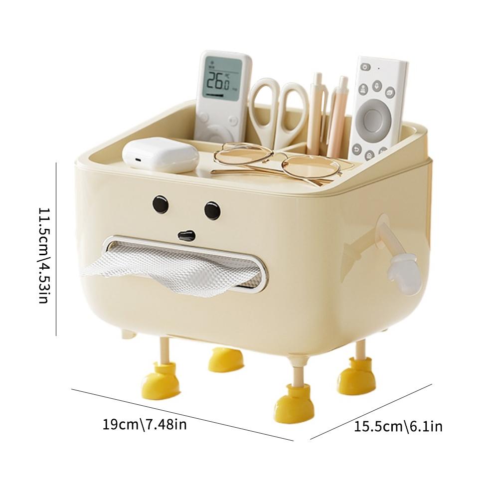 Kawaii Back To School Paper Towel Box Household Living Room Bedroom Bedside Multi-function Student Dorm Desktop Organizer Box