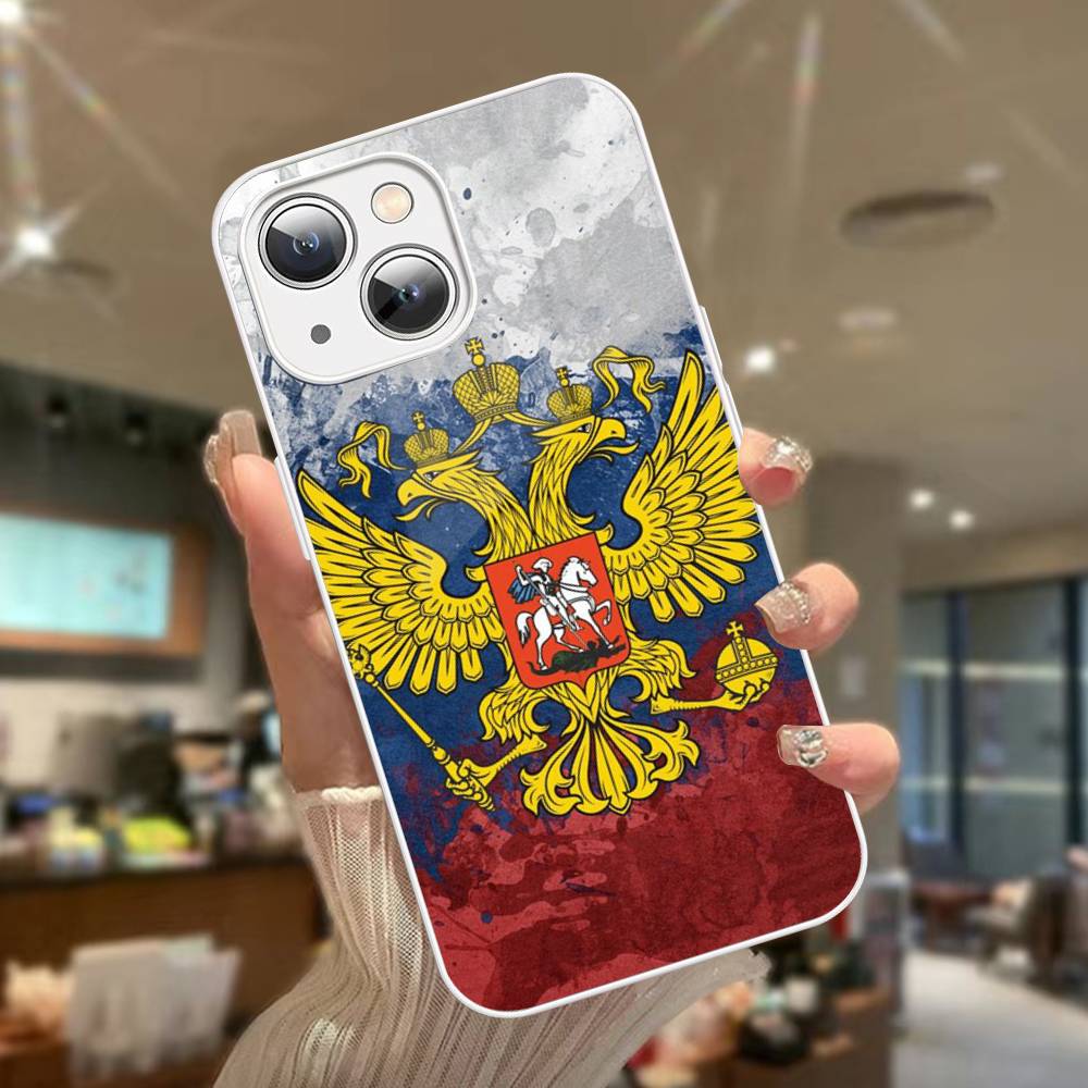 Flag Of Russia Tempered Glass For Iphone 14 13 12 11 Pro Mini XS MAX 14Plus X XS XR Cover