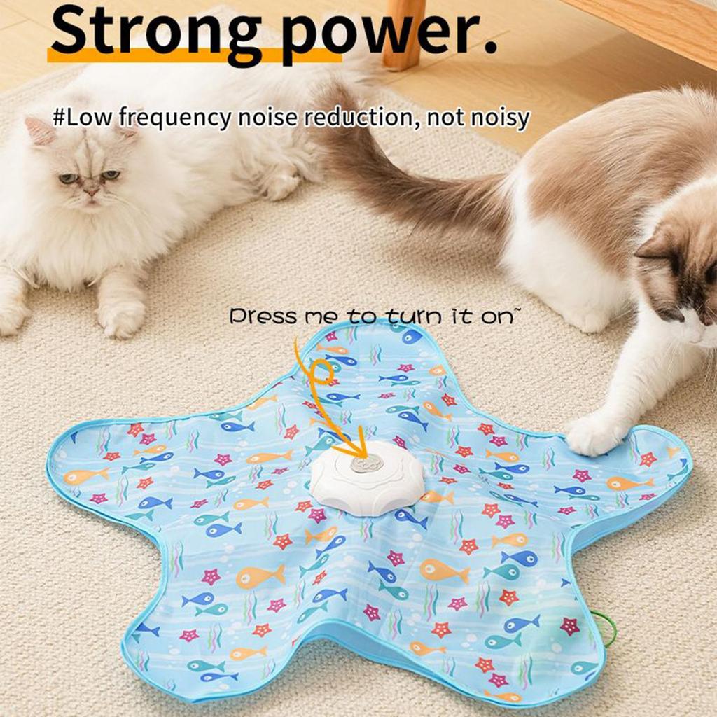Automatic Cat Toys Indoor Cat Toy Star-Shaped Chew-Proof Three Speed Games for Teething Hunting Mental Stimulation Training