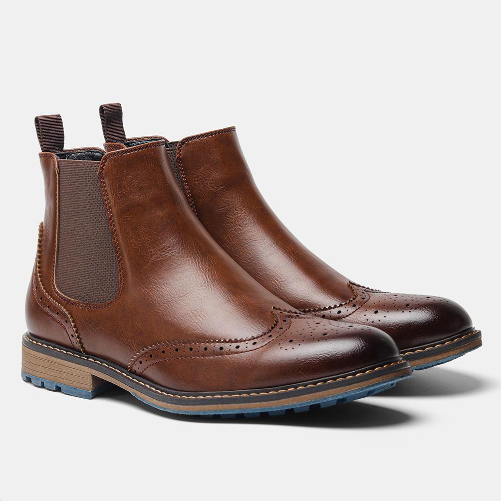Chelsea Boots Herren 2026 Bequeme Marke Mode Lederstiefel