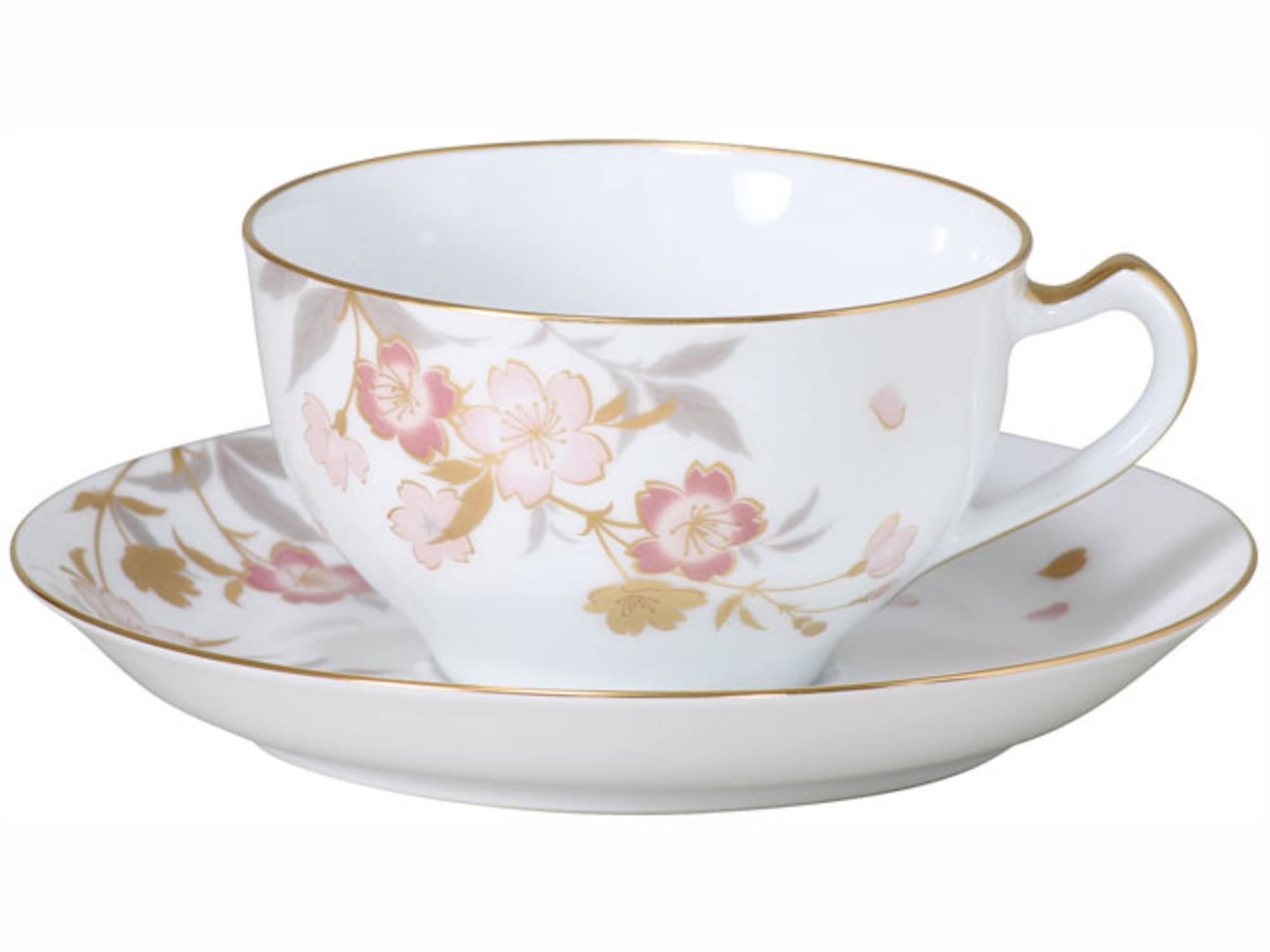 

Okura Art Pottery s Sakura Series 1st Edition Ito Sakura Cup & Saucer, Coffee/Tea, Approx. 235cc, Made in Japan, 1c/a682-1