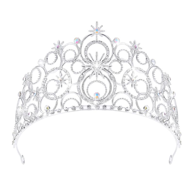 Blingbling Hair Hoop Girl Birthday Party Elegant Pageant Water Drop Crystal Girl King Costume Headwear