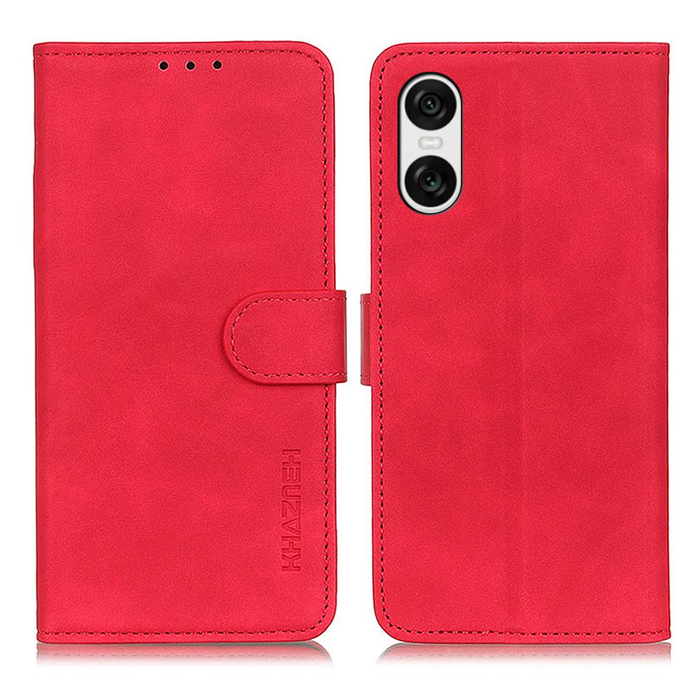 KHAZNEH For Sony Xperia 10 VI Case Retro Leather Stand Folio Phone Cover