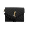 Saint Laurent Cassandra Monogram Matelasse Quilting Gold Clutch Bag Bow01 1000