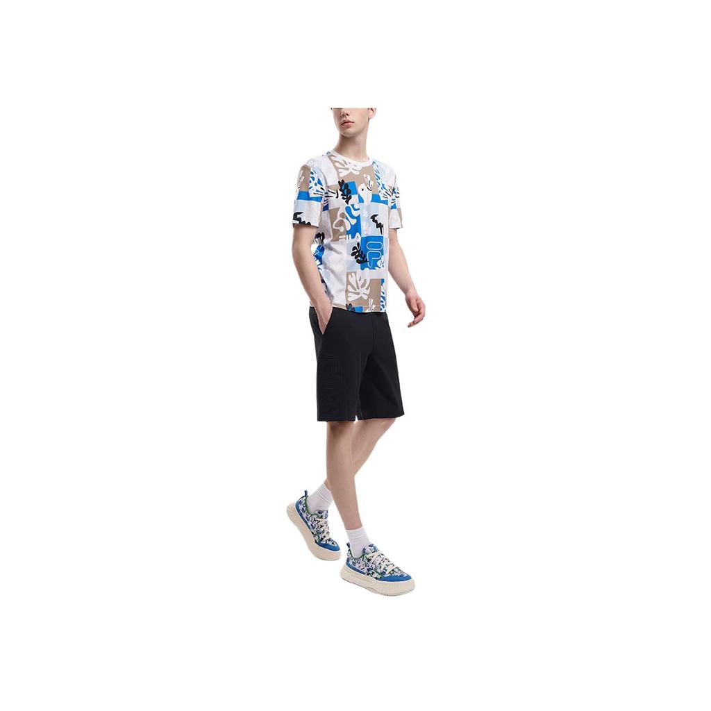 Fila 2023 New Summer Simple Solid Color Versatile Knitted Five-Point Pants Casual Shorts Men Shorts Black F11M338602FBK