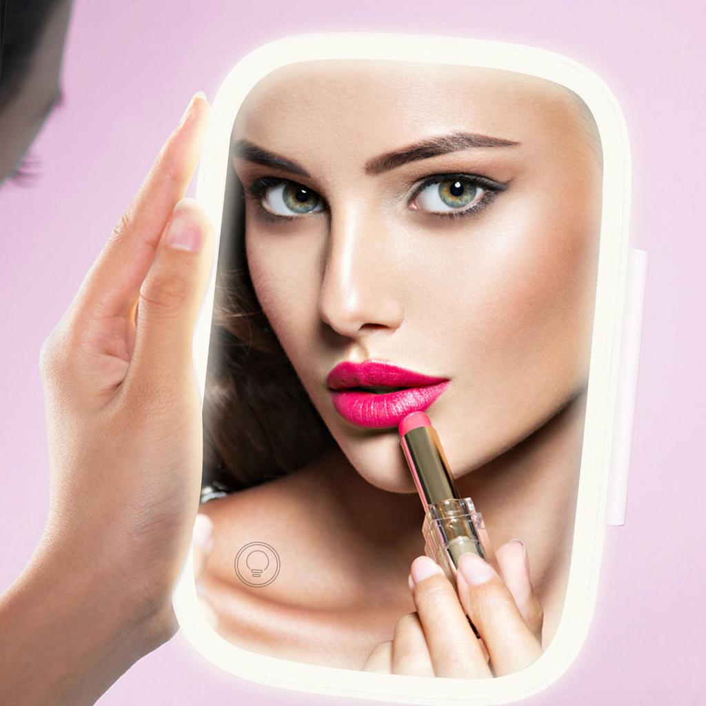 Bil solskjermspeil med LED-lys Makeup solskjermende kosmetikkspeil Justerbart sminkespeil