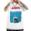 2026 New Jaws Movie Poster Inspiration Neutral Black Tshirt Four Seasons Men and Women Pure Cotton Casual Fashion Streetwear