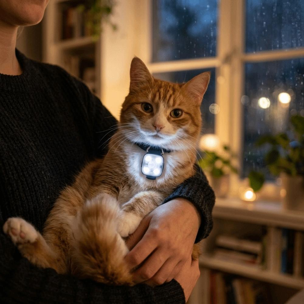 Waterproof LED Pet Collar Pendant USB Rechargeable Pet Safety Light Pet Walking