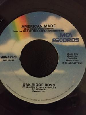 7inch Record OAK RIDGE BOYS - American Made MCA52179 MCA Records 1983 US Folk Used