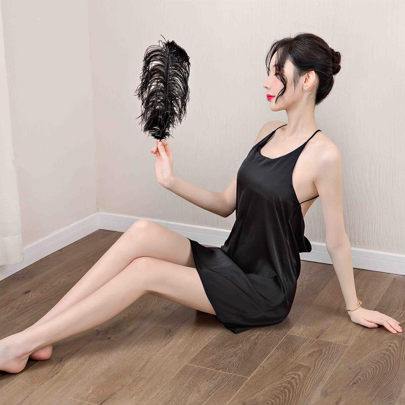 Sexy underwear women's suspender skirt lace pajamas sexy backless seduction pajamas loungewear
