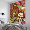 VIKAMA Lazy Bear Tapestry BohemianStyle Pattern with Adorable Cartoon Bear JapaneseStyle Cute Wall Decor Bedroom Home Decor