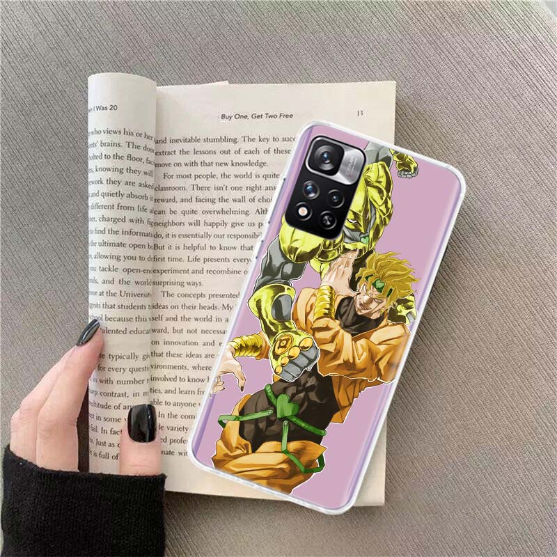 JoJo Kira Yoshikage Killer Queen Phone Case For Redmi Note 13 12 Pro Plus 14 15 Pro 5G 11 11T 11E 11S 10 Pro 10S 9 9S Cover Cell