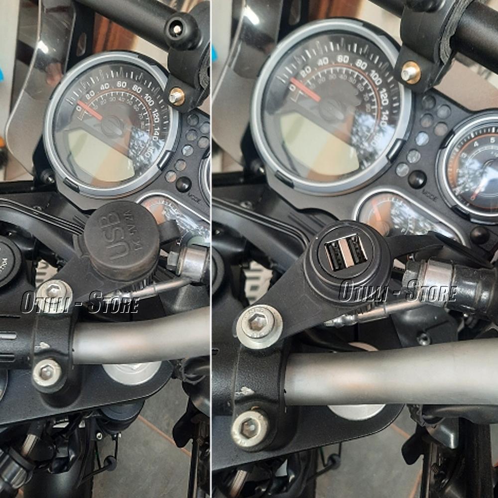 Motorcycle USB Double Socket For BMW R1200GS R1250GS F750GS F800GS F850GS R1300GS Adventure Accessories With Lossless Line
