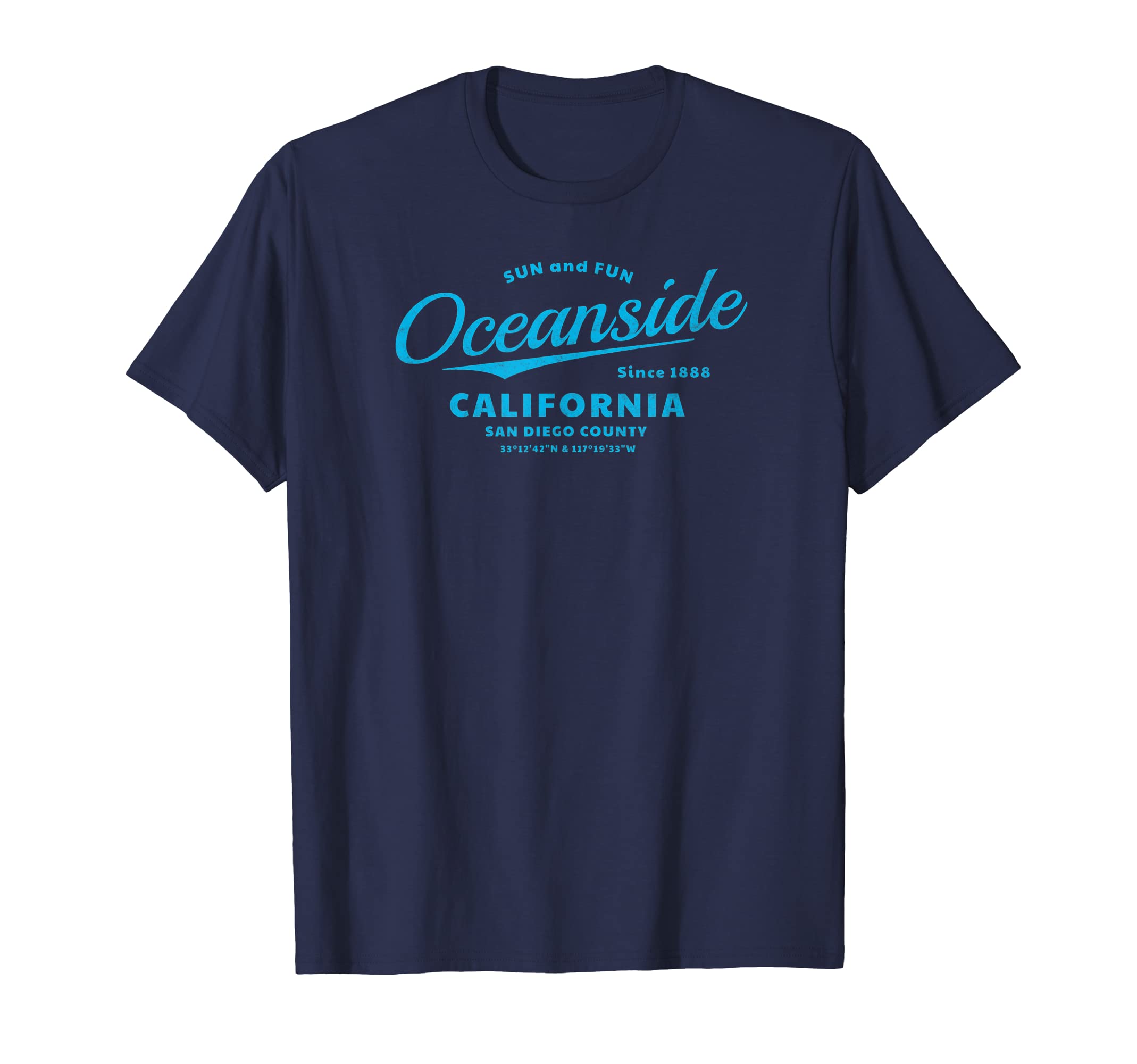 

Футболка Oceanside California Sun and Fun синий