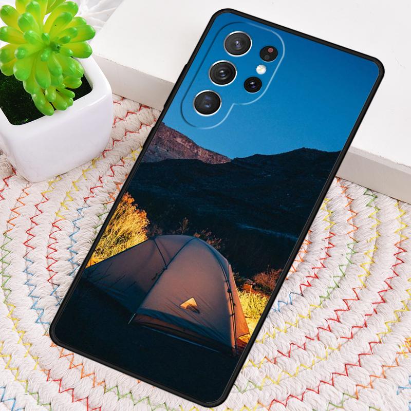 Camping Nature Mountain soft Phone Case for Samsung Galaxy note 10 pro S26 Ultra S23 S24 FE S25 S21 S22 PLUS shockproof Cove
