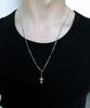 Nakedblood [Handmade]Silverdrop Halo Cross Necklace
