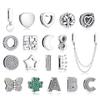Charms en Argent 925 Perles Reflets Clip Cœur Trèfle Couronne Charme Convient aux Bracelets Bijoux Pour Femmes