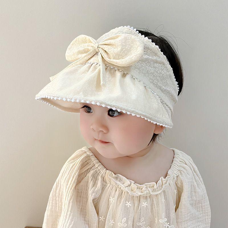 Baby Sun Hat Summer Sun Protection Short Brim With Butterfly Bow For 324 Months