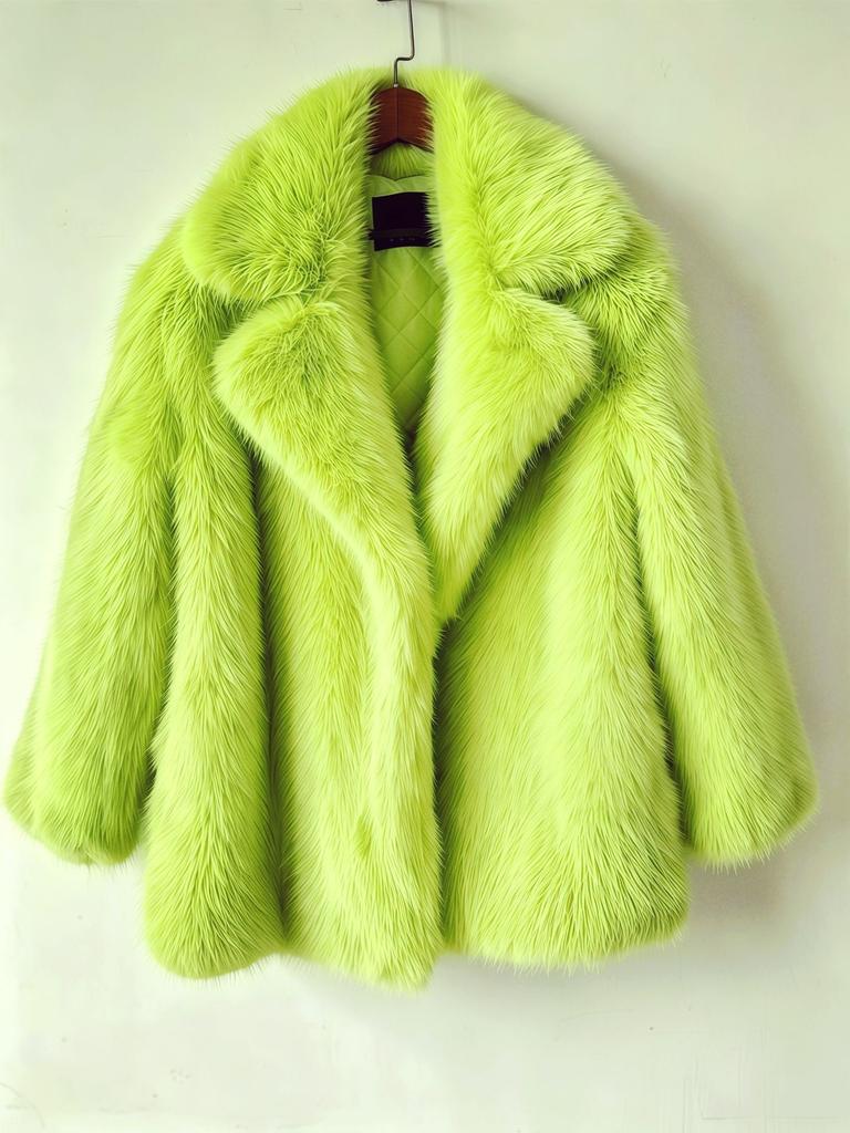 Autumn and winter new fur coat feeling suit collar imitation fox fur coat large size