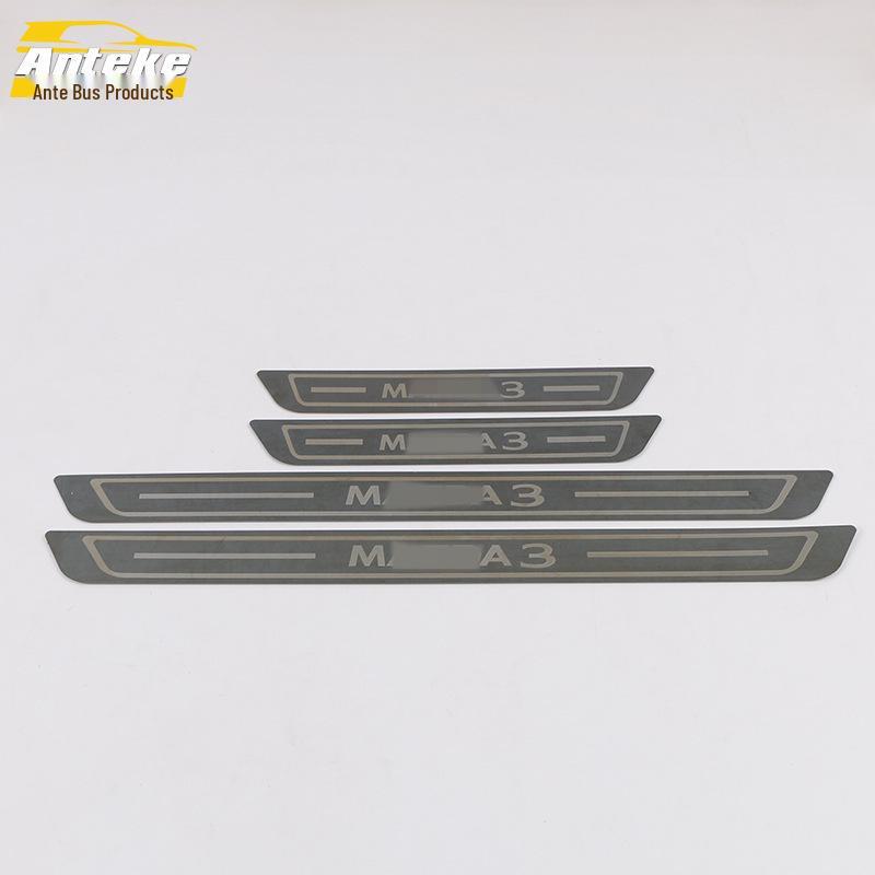 Compatible Door Sill Trim & Bumper Trunk Sill Plate Stickers for 2020 Mazda 3