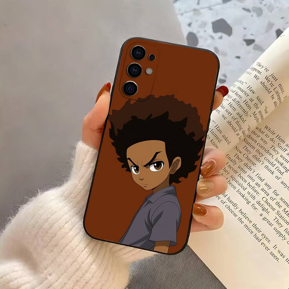 Cartoon Boys The B-Boondocks-es Phone Case For Samsung S25,S24,S21,S22,S23,S30,Ultra,S20,Plus,Fe,Soft Silicone Black Cover