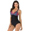 TUINANLE Costume da bagno intero colorato da donna, costume da bagno, costume da bagno patchwork, body da spiaggia femminile