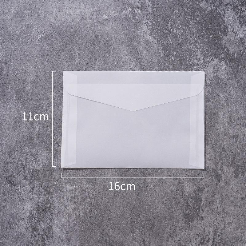 Elegant European Style Frosted Semi-Transparent Tracing Paper Envelopes for Artistic Postcards and Business Invitations