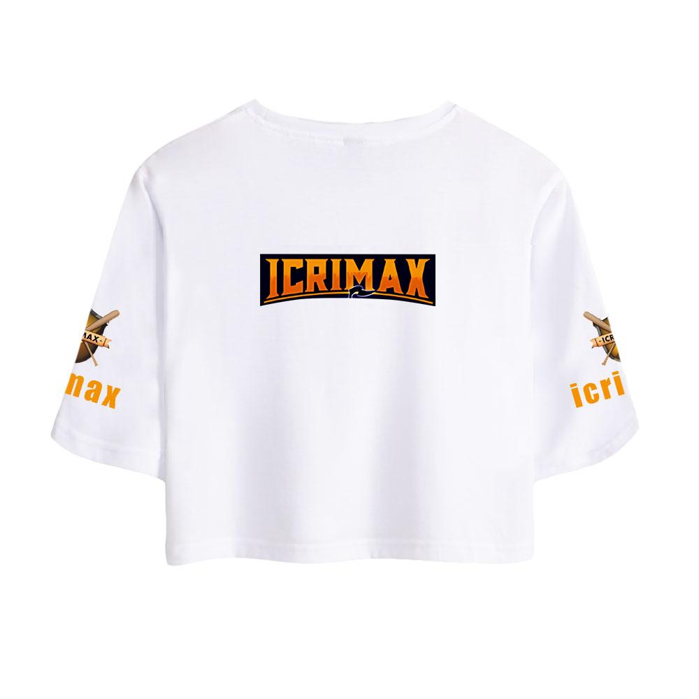 Icrimax Letter Printed Girl Tee Shirt Summer Crop Tops Soft Tshirt Popular Slim Lovely Tees Slim Fitness Short Sleeved