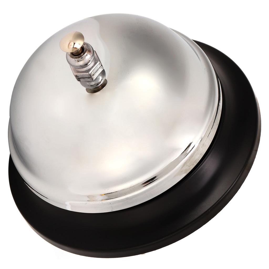Desk Bell Crisp Ringtones Chrome Polished Alloy Office Bell Compact Structure Call Bell Kitchen Bell for Dining Room Bar