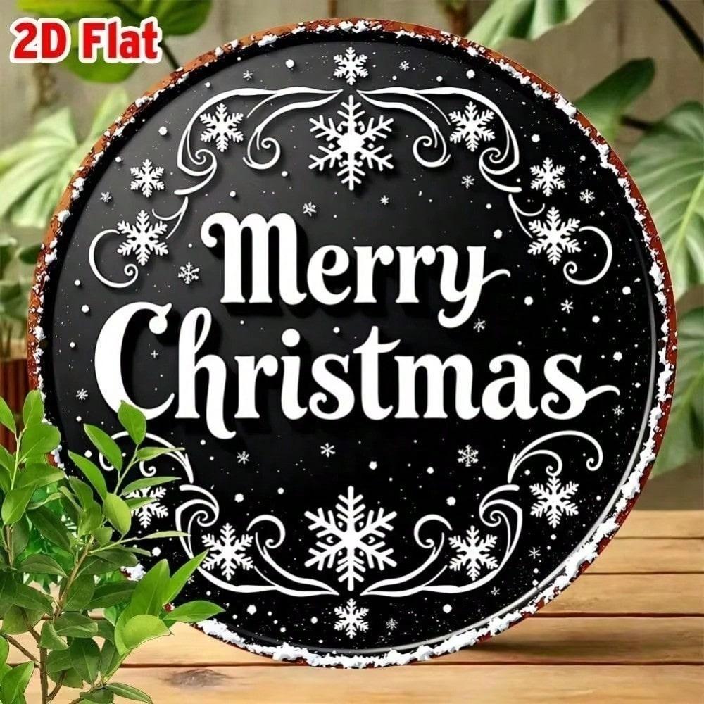 Vintage Metal Christmas Wall Art Sign 8 12.6 20 Inch Snowflake Aluminum Decor Indoor Outdoor Holiday Home