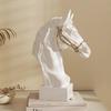 Modern Minimalist Horse Head Statue, Abstract Line Art Nordic Design Resin Sculpture, Contemporary Desktop Shelf Decor
