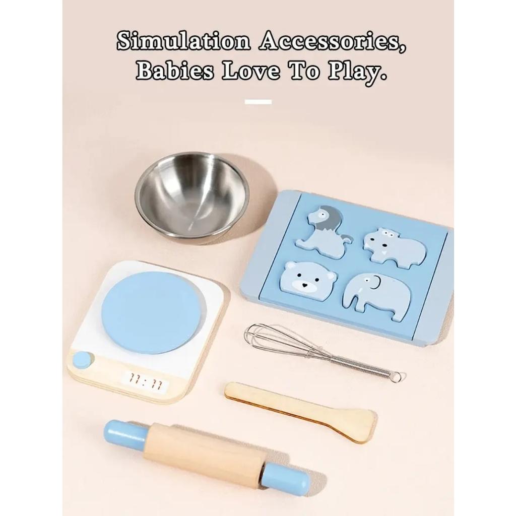 Wooden Play House Baked Cookie Toys Simulation As Chef Play House Game Parent-Child Interactive Simulation Making Cookie Games