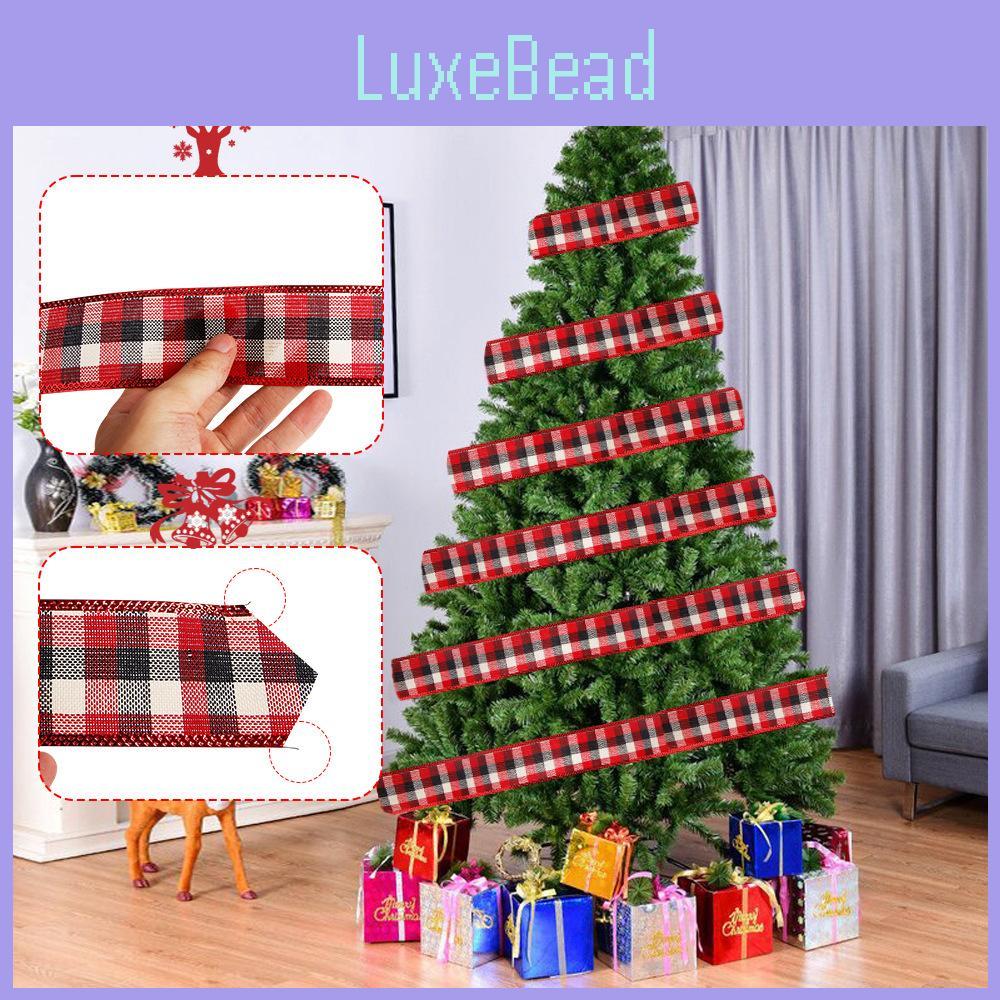 Charming 2m Scottish Plaid Christmas Ribbon Versatile Fabric For Stylish Trees