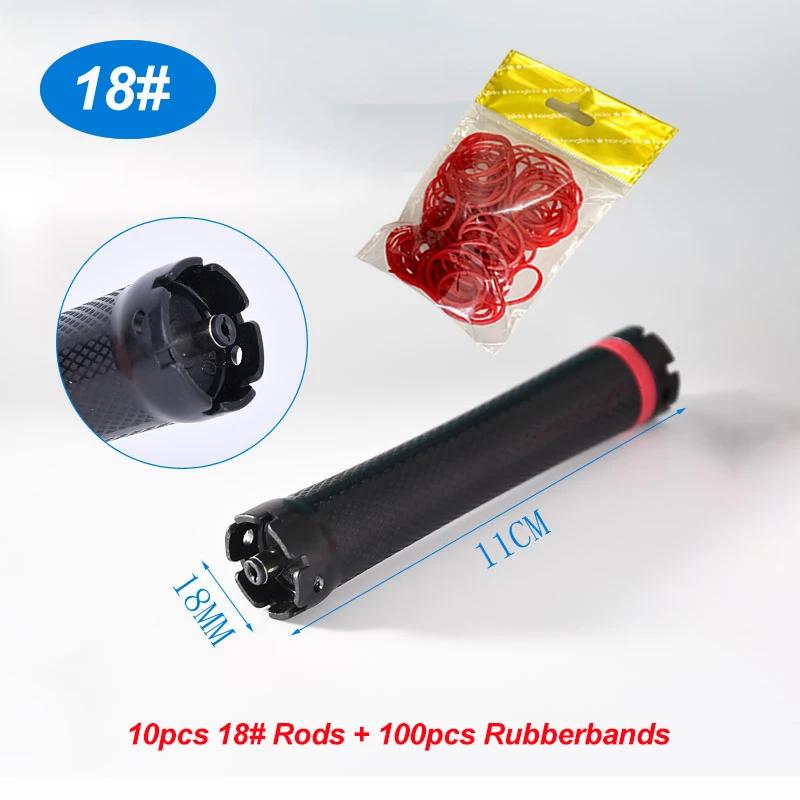 

10 шт./набор 24 В одно отверстие цифровые бигуди для волос с подогревом с резинками для укладки волос завивка горячими стержнями 1687