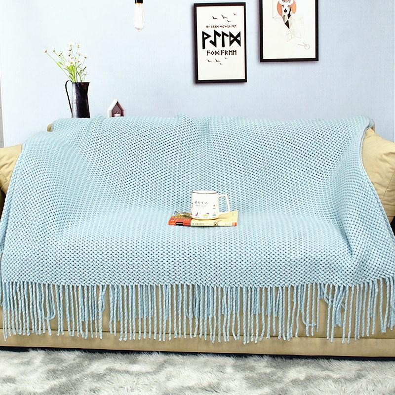 

Cozy American Knit Tassel Blanket for Sofa or Bed 127x180cm (620g)