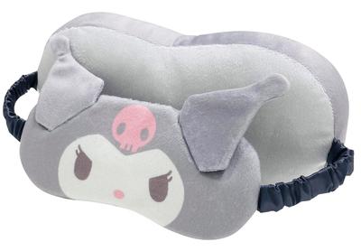 Sanrio Eye Mask for Sleeping Kuromi Soft Eye Comfortable for Kids and Sanrio Morishita Pillow (with Pillow) 26x11cm, Cover, Stress-Free,