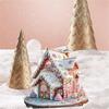 Christmas Snowy Village House Table Ornament Cute Christmas Figures Landscape Decor